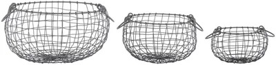 Produktbild von Esschert Design Bauchiger Drahtkorb Braun Ø 30 cm