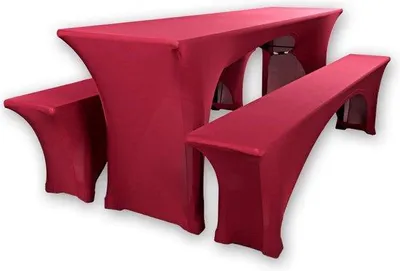 Produktbild von Famanu Tischdecke Set für Bierzelte - 50 cm oder 70 cm Tischbreite