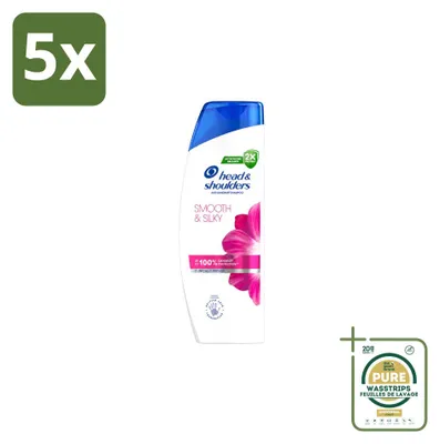 Image de 5 x Shampooing anti-pelliculaire Head & Shoulders Lisse et Soin, 250 ml - Pack économique - 5 pièces
