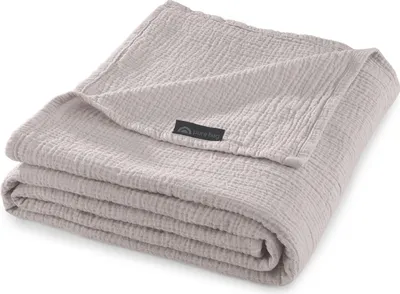 Produktbild von pure hug Musselin Wohndecke Kuscheldecke 150 x 200 cm Zartrose