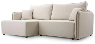Produktbild von Selsey Kassian - Ecksofa mit Schlaffunktion und Bettkasten, hellbeige, links