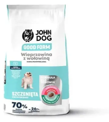 Obrázek produktu pro JOHN DOG Good Form Puppy Pork s hovězím masem - suchá krmiva pro psy - 12 kg