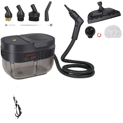 Obrázek produktu pro Ruční parní čistič, výkon 2500 W, nádržka na vodu 1600 ml, černá barva