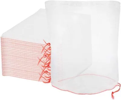 Obrázok produktu pre 50 ks ochranných vreciek na ovocné stromy, vrecká na hrozno s rozmermi 20 x 30 cm a s popruhom, opakovane použiteľné ochranné vrecká na rastliny, kvety a zeleninu proti hmyzu, vtákom a muchám, biele