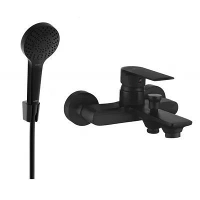 Zdjęcie produktu dla Mexen Royo R05 bateria wannowa z zestawem prysznicowym, czarna - 7223R05-70