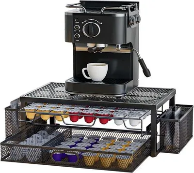 Produktbild von Famanu Aufbewahrungsschublade 2 Etagen - Für Kaffeepads - Praktischer Kaffee-Organizer