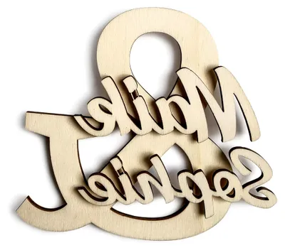 Produktbild von Wanddeko Geschenk personalisiert Hochzeitsgeschenk Hochzeit Valentinstag individuell Name Holz Buchstaben Schild zur Hochzeit Jahrestag