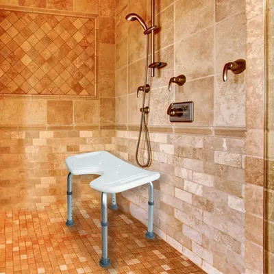 Produktbild von YZNAHRE Toilettenstuhl Toilettenhocker für Senioren Höhenverstellbar Toilettenstühle WC-Stuhl Nachtstuhl Dusch Duschstuhl mit Toiletteneimer und Gepolsterter Sitzplatte, bis 200kg