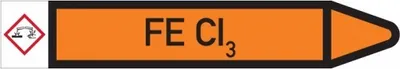 Produktbild von Dreifke® Aufkleber I RKZ-Etikett Fe CI3, rechts, DIN, orange/schwarz, für Ø 4...