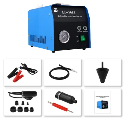 Image de Machine à fumée pour véhicules - Détecteur de fuites EVAP - 12 V CC - Diagnostic des fuites au niveau des tuyaux et des conduites - Appareil de test sous vide - Détection de fuites sur les véhicules
