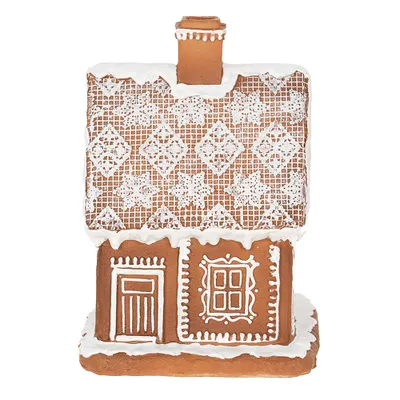 Produktbild von Clayre & Eef Lebkuchenhaus mit LED 18 cm Braun Polyresin