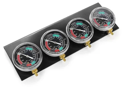 Imagen del producto de Compensador de carburador, 30,4 cm x 10 cm, adecuado para motores de 4 cilindros, diámetro de medición: 7 cm, incluye 4 mangueras de vacío, incluye 4 conectores