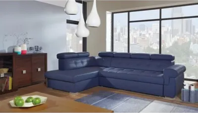 Produktbild von Ecksofa Wohnlandschaft Eck Sofa Polster Couch Sitz Garnitur Design Ledersofa Neu