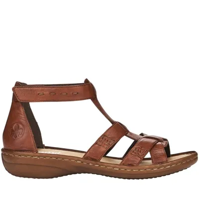 Obrázok produktu pre Rieker Dámske klasické sandále 60860-24 Farba:hnedá Veľkosť: 38