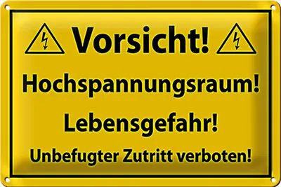 Produktbild von Blechschild Vorsicht 30x20cm Hochspannungsraum Lebensgefahr