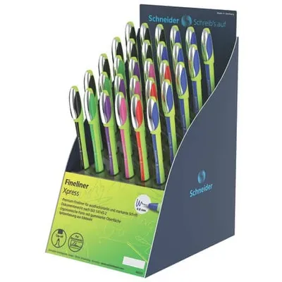 Produktbild von Schneider Fineliner Xpress 30er Display, farbig sortiert