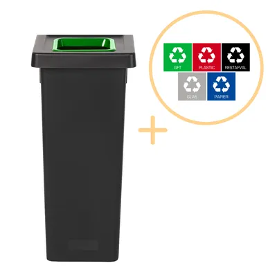 Zdjęcie produktu dla Plafor – Kosz Fit Bin 53 l – Segregacja odpadów – Zielony