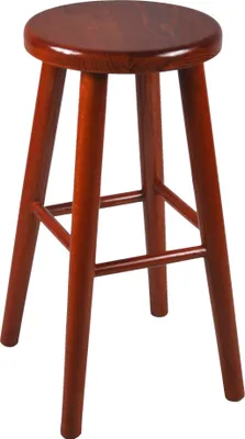 Produktbild von Stück Holz Buche hell heller Holzhocker Barstuhl 60 cm (Kirsche)