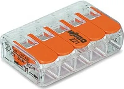 Produktbild von Wago KOMPAKTE VERBINDUNGSKLAMMER 5 x 0,2 - 4 mm² FÜR ALLE KABELTYPEN (WG221415)