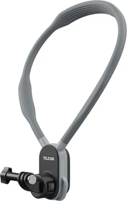 Produktbild von TELESIN S2-HNB-01 U-foermige Schnellverschluss-Halshalterung 2.0 Max Halshalterung Brusthalterung mit Brustgurt Ersatz fuer GoPro Hero 12/11/10 Insta360 X4/X3/GO3/GO2 OSMO Action-Kamera POV Vlog-Zubehoer, 600 mm Laenge