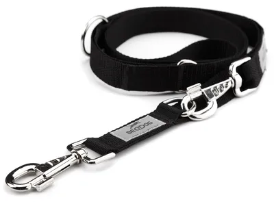 Produktbild von BedDog Hundeleine WILLY verstellbar in 3 Längen Führleine, Laufleine,2m/25mm,Schwarz