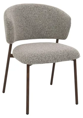 Productafbeelding van Eetkamerstoel Feya Taupe/Walnoot - Giga Meubel- Set van 2