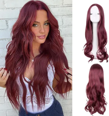 Imagen del producto de Peluca larga y rizada, rubia, de 69 cm, resistente al calor, ideal para disfraces y carnaval
