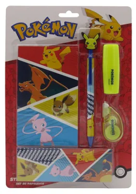 Produktbild von Pokémon Schreinset mit Notizblock 5 teilig Schulset