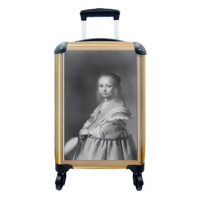 Produktbild von MuchoWow® Koffer Handgepäck Trolley Rollkoffer Kleine Reisekoffer mit 4 Rollen - Alte Meister - Kunst - Rahmen - Gold - Cabin Size < 55x40x23 cm & 55x40x20 cm - Fotokoffer - Kabinenkoffer - Boardgepäck - Reise-Box - Reisekoffer - Reisegepäck - Koffer mit Bild - Trolley für Kinder