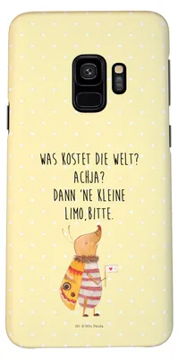 Produktbild von Mr. & Mrs. Panda Samsung Galaxy S9 Handyhülle Nachtfalter Fähnchen - Gelb Pastell - Geschenk, Cover, Küche Deko, Lustige Sprüche, Niedlich, Handy Schutzhülle, Käfer, Süß
