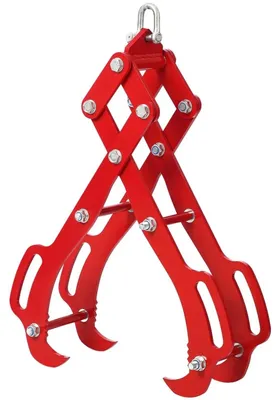 Immagine prodotto di Pinza per sollevamento del legno - Pinza a 4 artigli per il legno, 71 cm - Acciaio robusto - Ideale per la movimentazione di legna da ardere e tronchi - Per il trasporto del legno