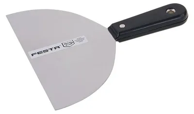 Obrázok produktu pre Špachtľa z nehrdzavejúcej ocele FESTA s plastovou rukoväťou 200 mm