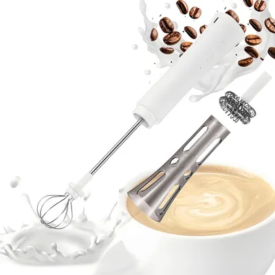 Produktbild von Milchaufschäumer elektrisch stab, USB wiederaufladbar ​milchschäumer elektrisch, Mit Schutzhülle, Schnellladefunktion (USB-C), für Kaffee, Matcha