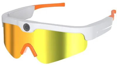Immagine prodotto di ZELURXX Occhiali da sole sportivi intelligenti Bluetooth, fotocamera 8 MP, foto/video HD, protezione UV, comandi touch, musica, bici outdoor, oro