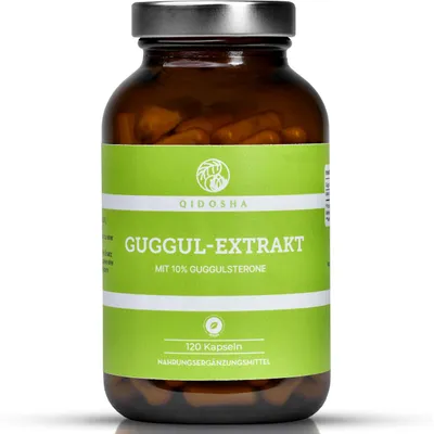 Produktbild von QIDOSHA Guggul Extrakt 500 mg mit 10 % Guggulsterone, hochdosiert, 120 Kapseln