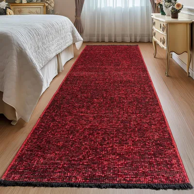 Zdjęcie produktu dla Carpetsale24 Dywan Bawe?niany Chenille Prany Styl Boho Antypo?lizgowy Mi?kki do Salonu i Sypialni, Rozmiar: 80x250 cm