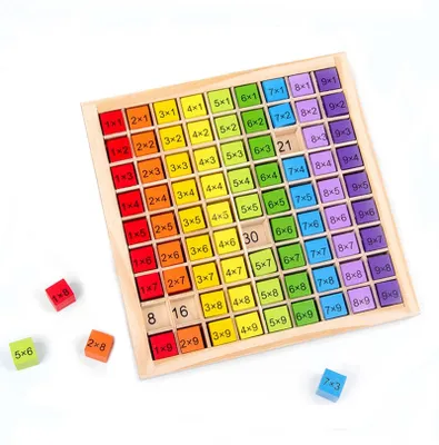 Productafbeelding van Houten Montessori Rekenen Leerbord 1x1 voor Kinderen