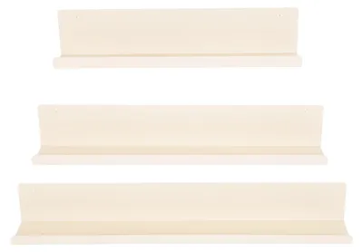 Productafbeelding van Wandplank - Metaal - Beige - Set van 3 - 40/50/60 cm