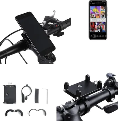 Produktbild von K-S-Trade Handyhalterung für das Fahrrad kompatibel mit Huawei Y8p Halter Lenkstange Fahrradhalterung Motorrad Bike Mount Befestigung Smartphone