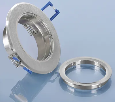 Produktbild von Eleganter Einbaustrahler in Alu gebürstet – GU10 HMZ-5105-AB-10x – Perfekt für moderne Innenräume/ 10er Packung