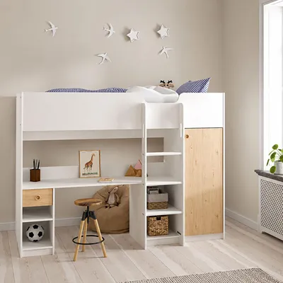Produktbild von Laliso - Schlafzimmer Set, 203x104x150h cm Weiß, eine Schublade