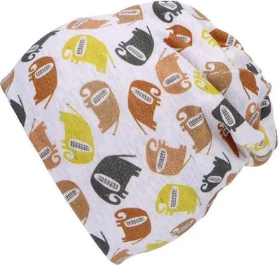 Produktbild von Sterntaler Slouch-Beanie bedruckt mit bunten Elefanten 47