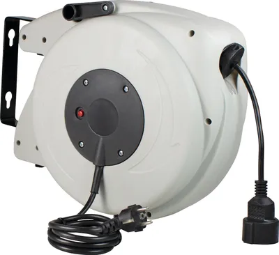 Produktbild von Automatik Kabeltrommel 20m Kabelaufroller Verlängerung H05VV-F 3G1.5 Innen IP20