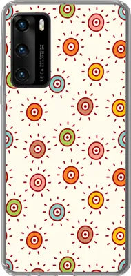Produktbild von MuchoWow® Handyhülle Schutzhülle Hülle für Telefoonhoesje Huawei P40 Muster - Sonne - Punkte - Mädchen - Kinder - Kinder Silikon Softcase Handy Hülle - Handytasche