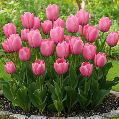 Zdjęcie produktu dla Cebulki tulipanów, mrozoodporne, wieloletnie - Pink Passion - 25 sztuk - Prawdziwe rośliny z Holandii - Cebulki tulipanów do ogrodu, donic i balkonu (duże cebulki, nie nasiona, nie sztuczne)