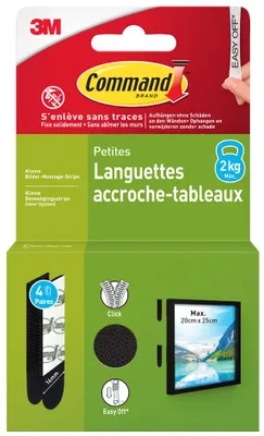 Produktbild von Command 17202BLK, Montage-Etikett, Schwarz, Drinnen, 1,8 kg, 15,8 mm, 69,8 mm
