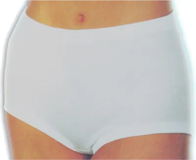 Produktbild von HERMKO 1140 Damen Taillenslip mit Tunnelzug aus 100% Baumwolle (auch Mama-Slip), Farbe:weiß, Größe:38 (S)