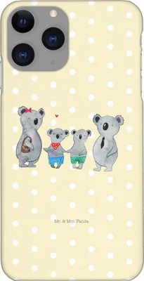 Produktbild von Mr. & Mrs. Panda Iphone 11 Pro Handyhülle Koala Familie zwei - Gelb Pastell - Geschenk, Muttertag, Koalabär, Handy Case, Premium Kunststoff, Zusammen