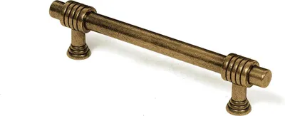 Image de Poignée de meuble zamak laitonné, entraxe 96 mm