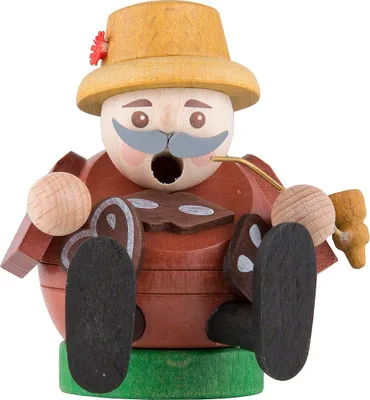 Produktbild von mini sitzend - Pfefferkuchenverkäufer (8cm) Räuchermann von Richard Glässer
